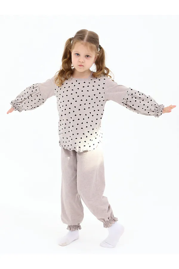 Пижама с брюками 33067 НАТАЛИ, серый меланж - фото 2