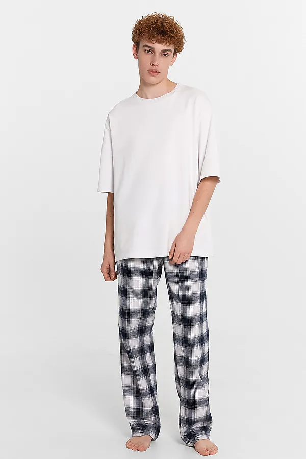 Брюки домашние мужские MARK FORMELLE, черная клетка - фото 2