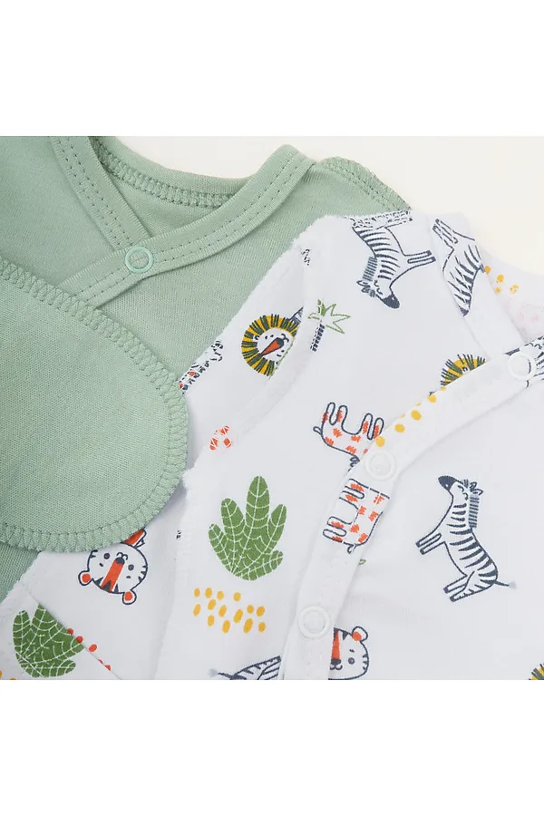 Распашонка 2 шт YOULALA, зеленый - фото 2