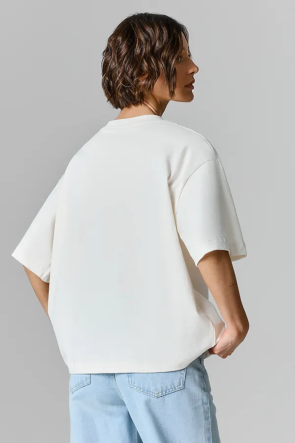 Футболка женская MARK FORMELLE, св. молочный1+печать - фото 2