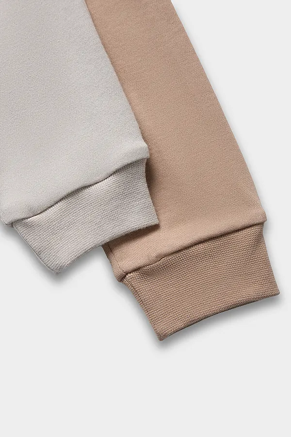 Ползунки детские (2шт.) MARK FORMELLE, серо-коричневый +бежевый - фото 2