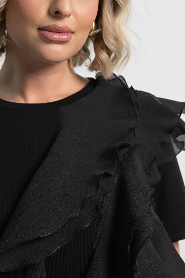 Блуза праздничная Риана ХИТ LADY TAIGA, черная - фото 2