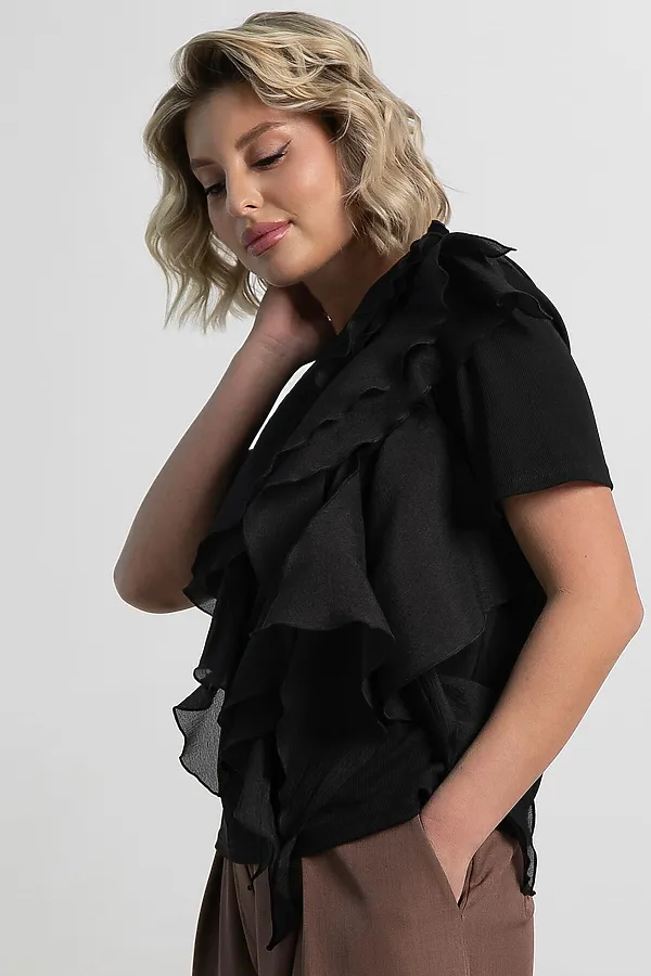 Блуза праздничная Риана ХИТ LADY TAIGA, черная - фото 2