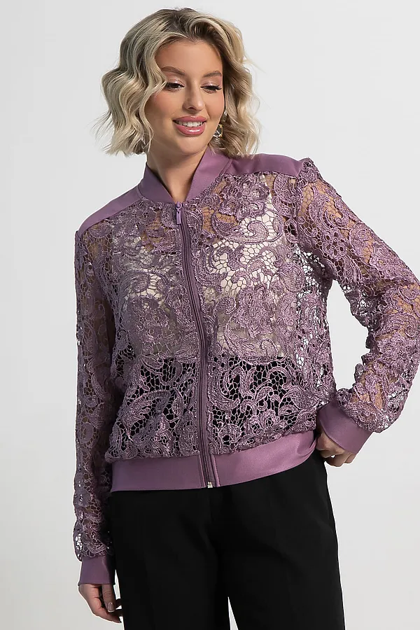 Жакет кружевной Индола LADY TAIGA, сиреневый - фото 2