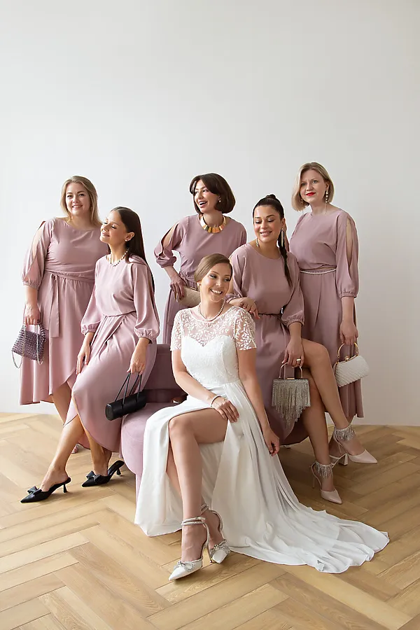 Платье Танго вдвоем LADY TAIGA, пудра - фото 2