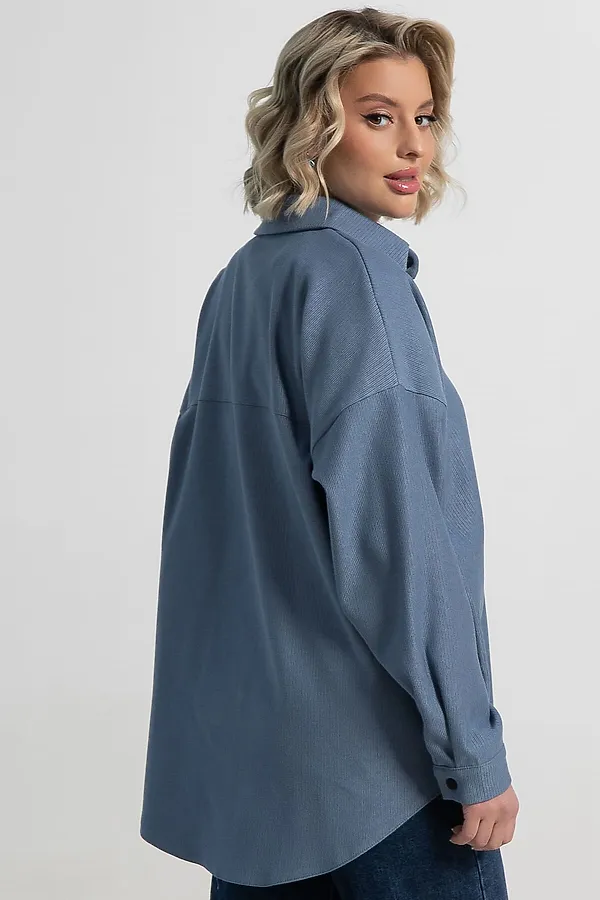 Рубашка Загадочная девушка LADY TAIGA, джинс - фото 2