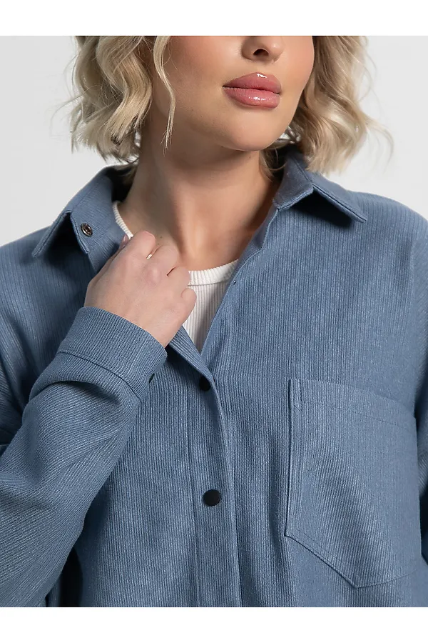 Рубашка Загадочная девушка LADY TAIGA, джинс - фото 2