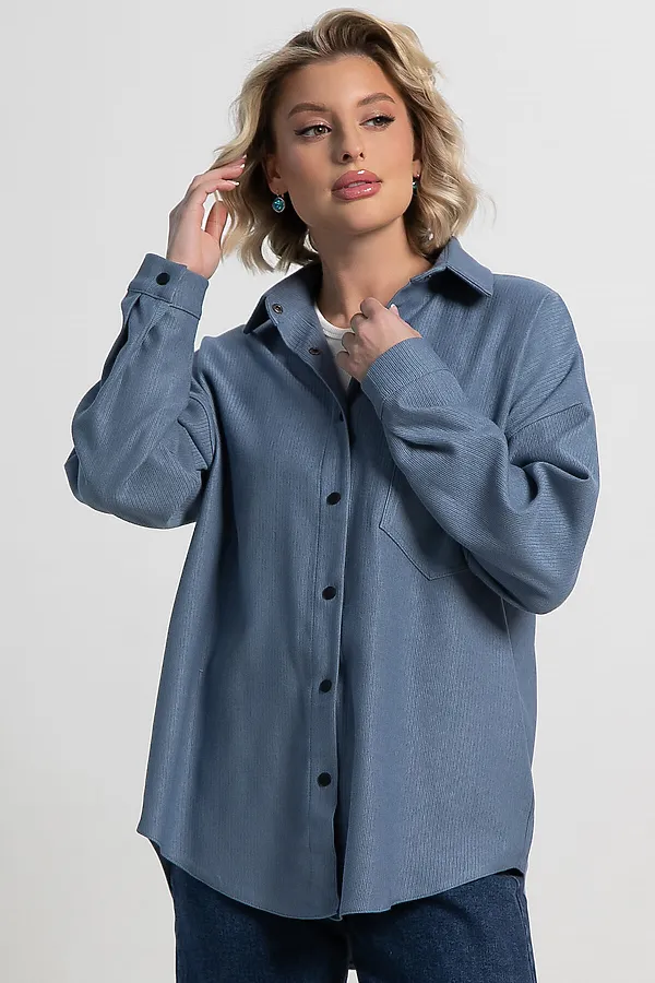 Рубашка Загадочная девушка LADY TAIGA, джинс - фото 2