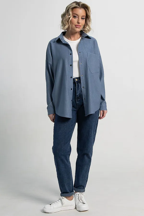 Рубашка Загадочная девушка LADY TAIGA, джинс - фото 2