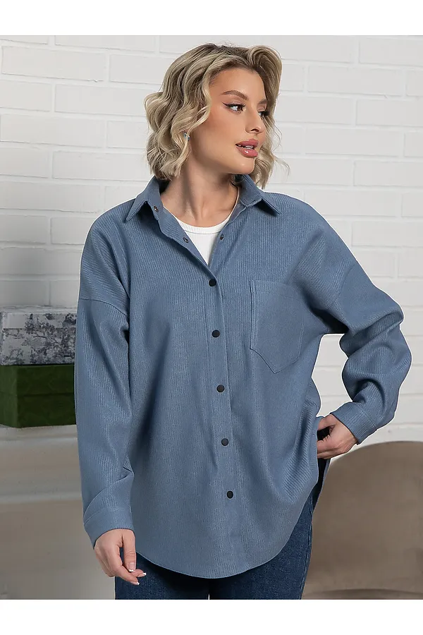 Рубашка Загадочная девушка LADY TAIGA, джинс - фото 2