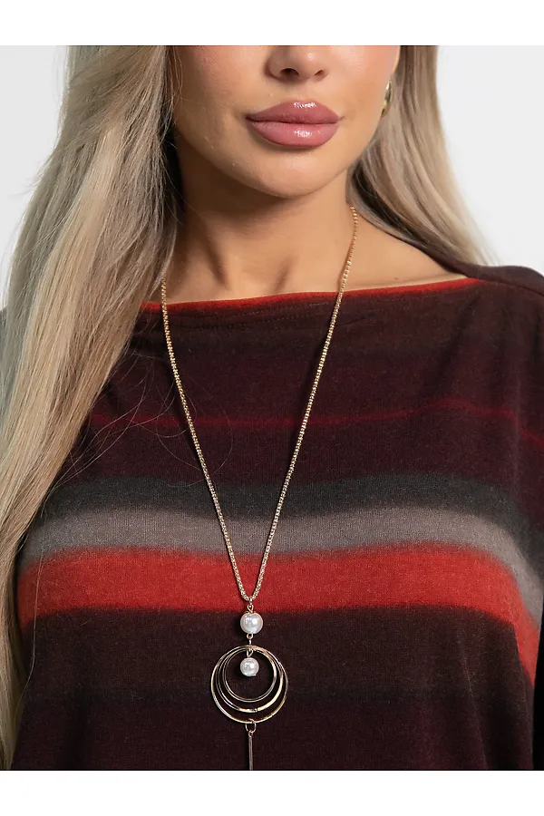 Блуза Муза LADY TAIGA, бордово-оранжевый - фото 2