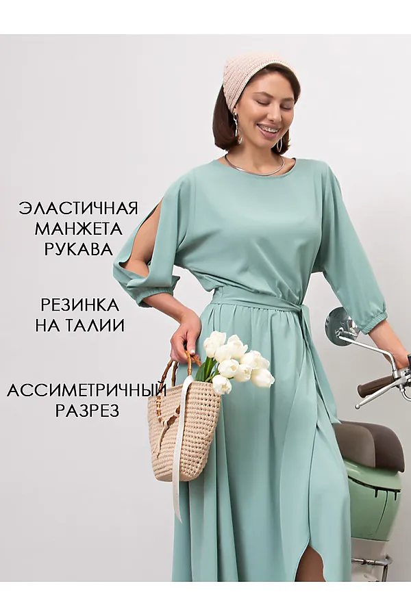 Платье Танго вдвоем LADY TAIGA, оливка - фото 2