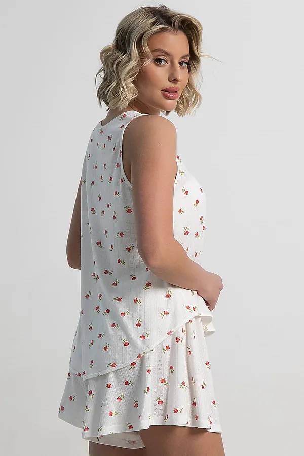 Костюм домашний с шортами Мила LADY TAIGA, белый - фото 2