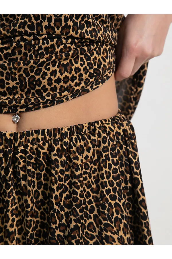 Костюм домашний с шортами Мила LADY TAIGA, лео - фото 2