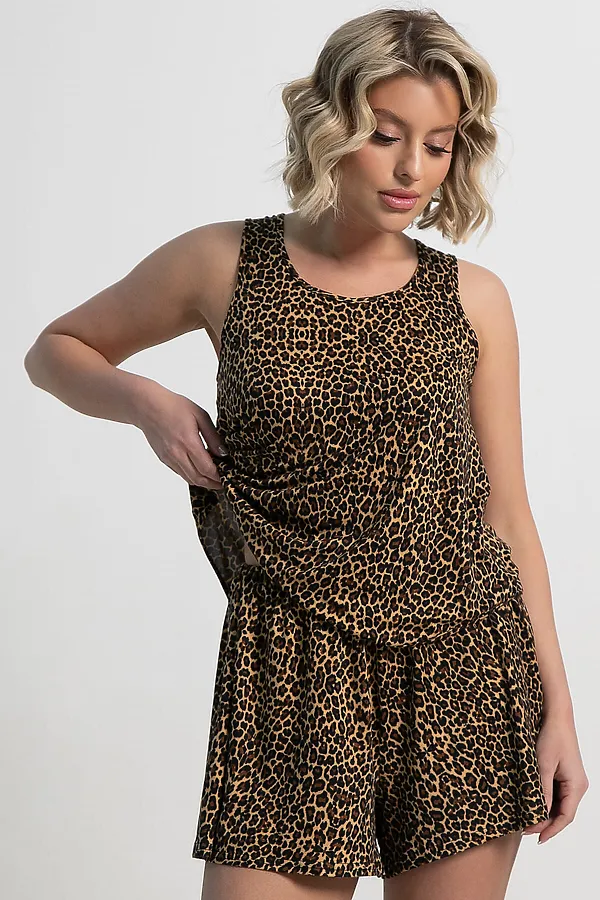 Костюм домашний с шортами Мила LADY TAIGA, лео - фото 2