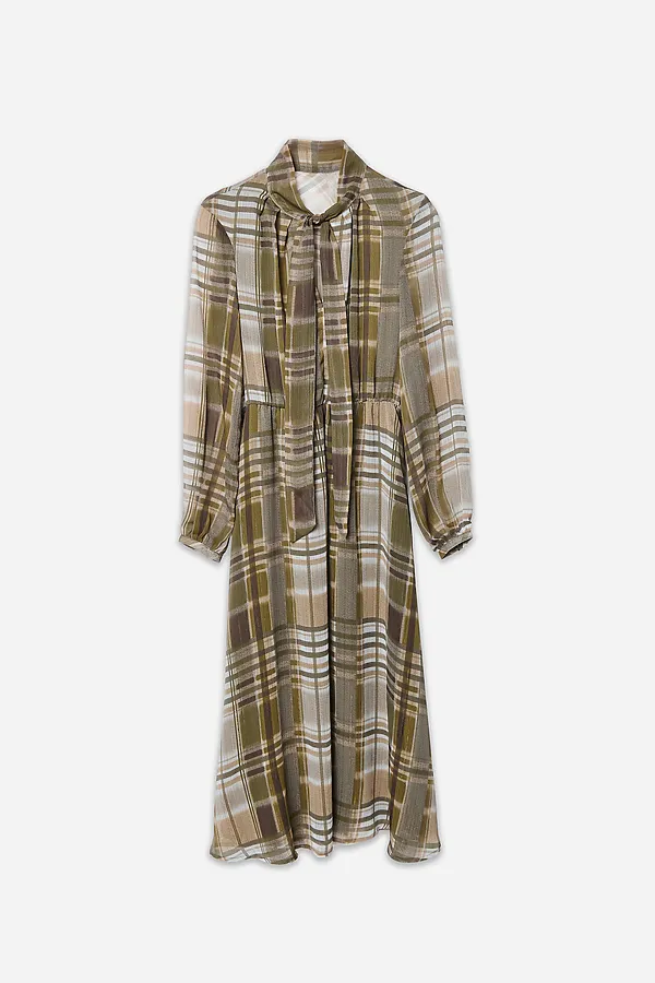 Платье женское MARK FORMELLE, зеленая клетка - фото 2