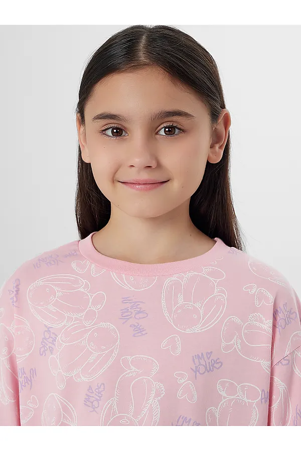 Сорочка ночная для девочек MARK FORMELLE, милые зайчики на розовом - фото 2