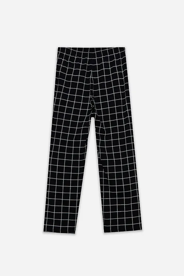 Комплект мужской (футболка, брюки) MARK FORMELLE, черный +клетка на черном - фото 2