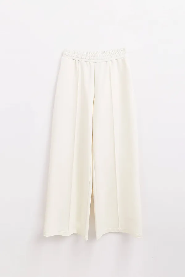 CONTE LBK 1794 Широкие брюки из футера c боковыми карманами CONTE ELEGANT, экрю - фото 2