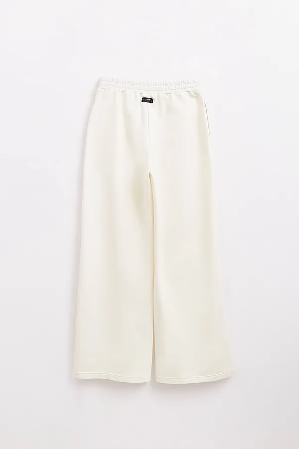 CONTE LBK 1794 Широкие брюки из футера c боковыми карманами CONTE ELEGANT, экрю - фото 2