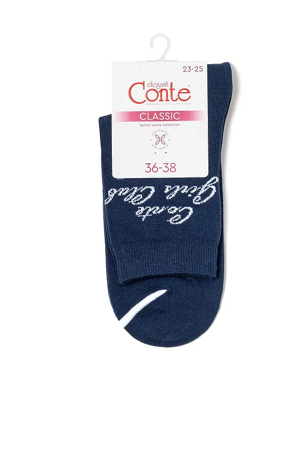 CONTE CLASSIC Носки женские хлопковые CONTE ELEGANT, темно-синий - фото 2