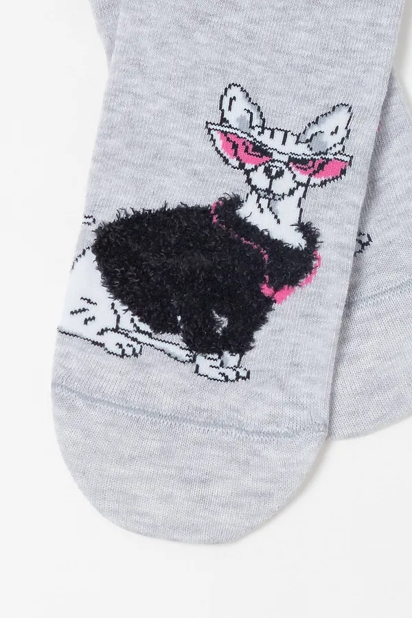 Брестские Носки женские 1133 CLASSIC (с пушистым рисунком) БРЕСТСКИЕ, светло-серый меланж - фото 2