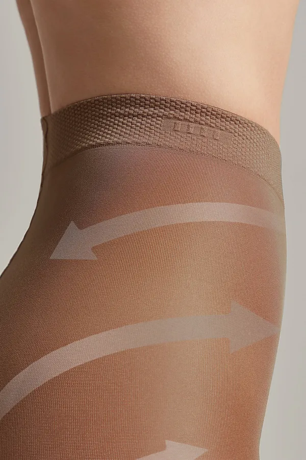 CONTE CONTROL 20 Колготки женские с утягивающими удлиненными шортиками CONTE ELEGANT, мокко - фото 2