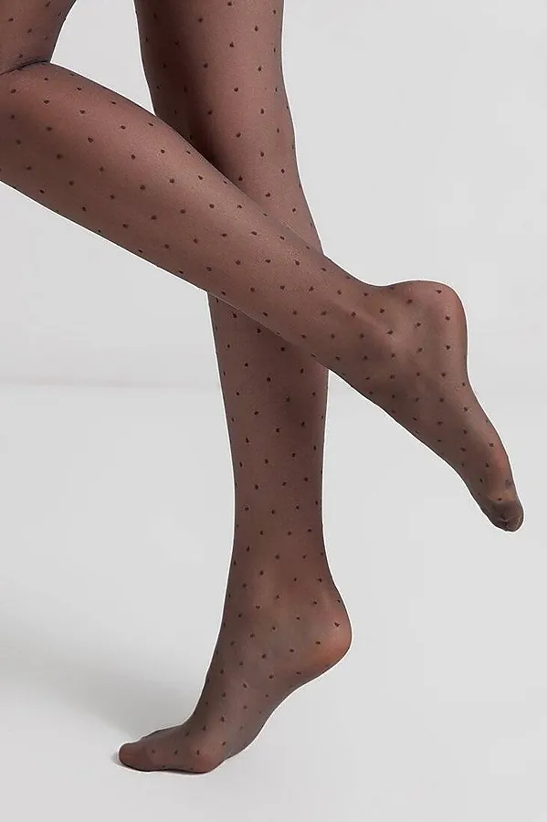 CONTE DOTS Колготки женские в горошек CONTE ELEGANT, графитовый - фото 2