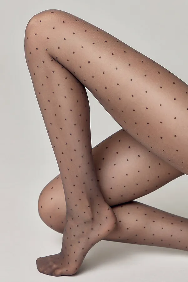 CONTE DOTS Колготки женские в горошек CONTE ELEGANT, графитовый - фото 2