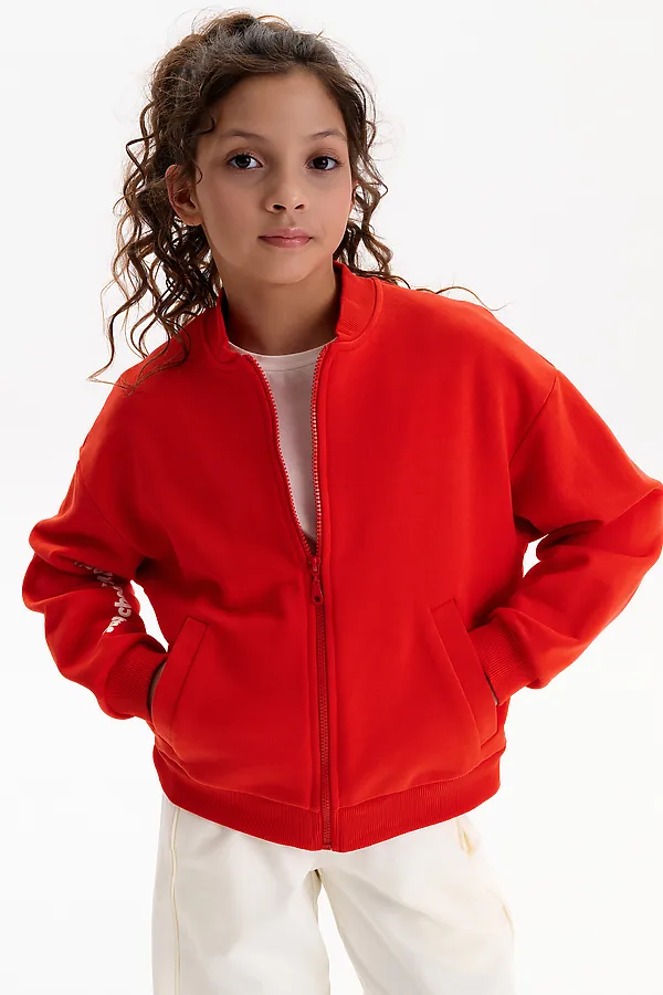 Толстовка для девочек PELICAN, красный - фото 2