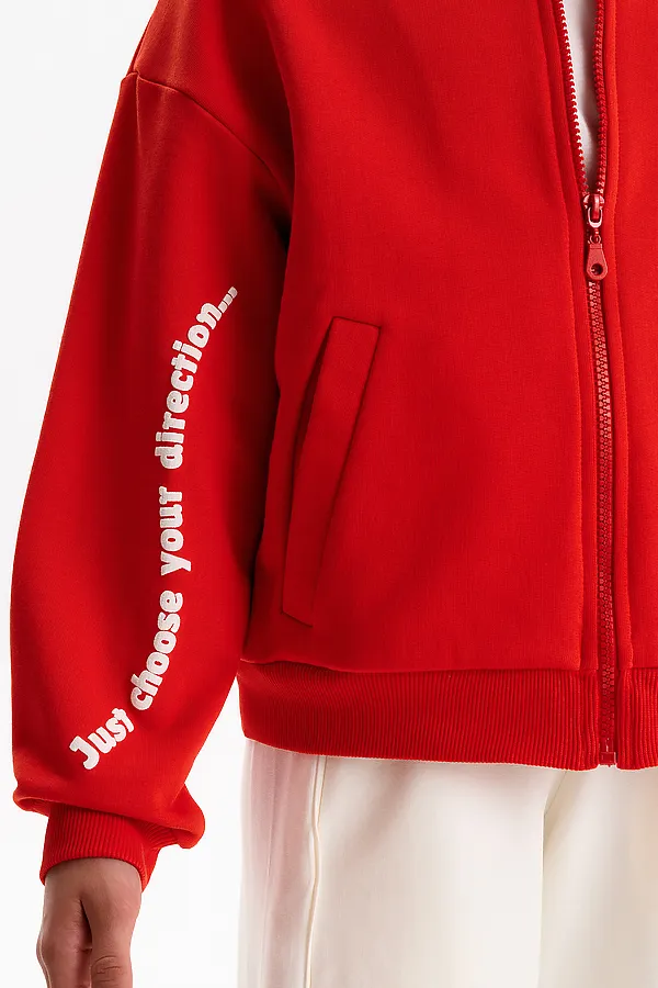 Толстовка для девочек PELICAN, красный - фото 2