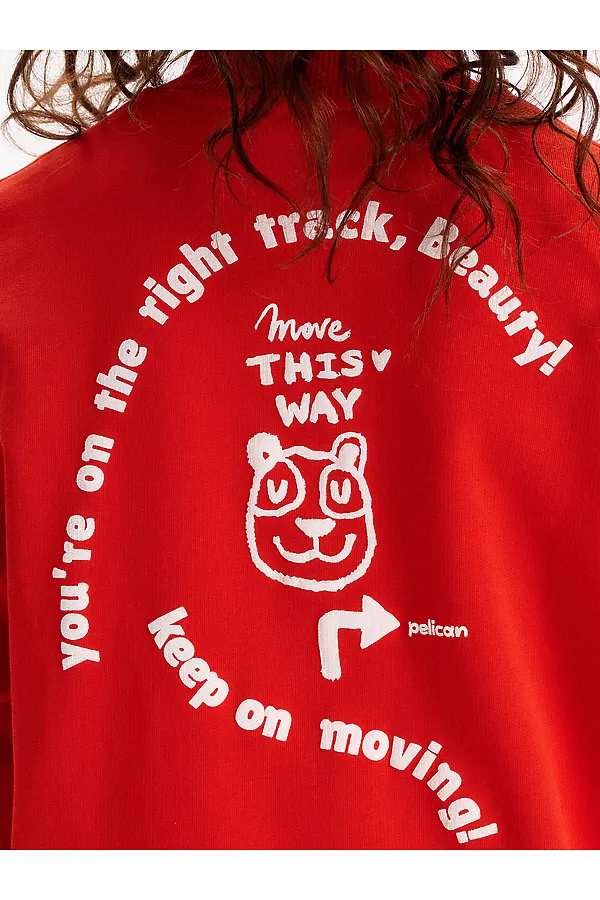 Толстовка для девочек PELICAN, красный - фото 2