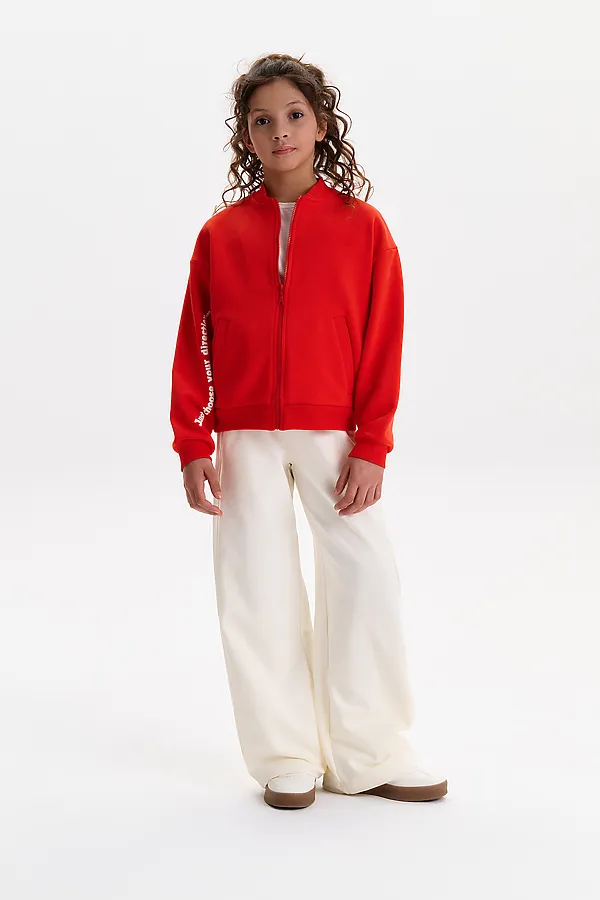 Толстовка для девочек PELICAN, красный - фото 2