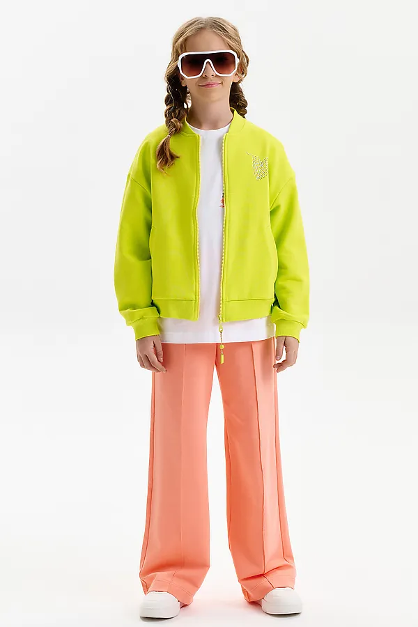 Толстовка для девочек PELICAN, яблочный - фото 2