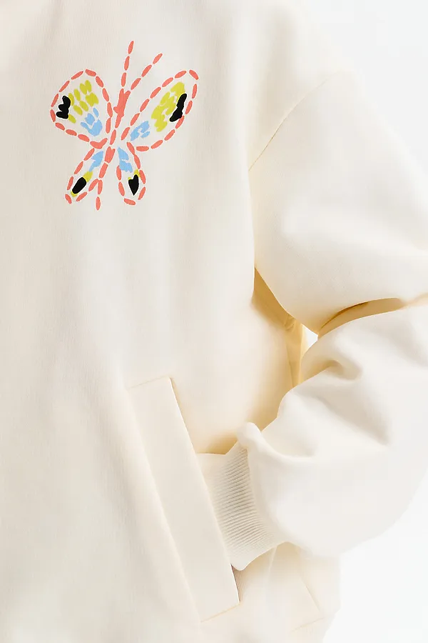 Толстовка для девочек PELICAN, молочный - фото 2