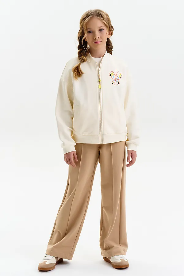 Толстовка для девочек PELICAN, молочный - фото 2