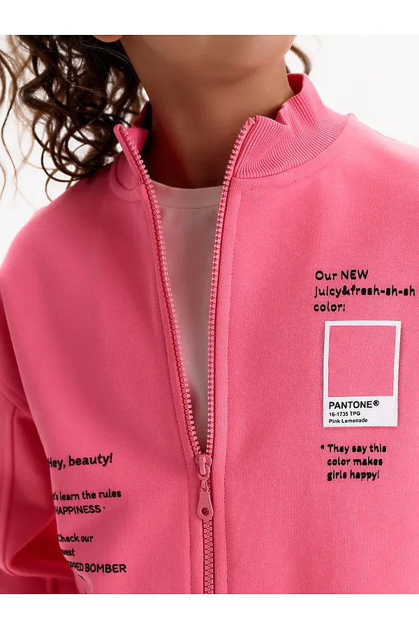 Толстовка для девочек PELICAN, розовый - фото 2