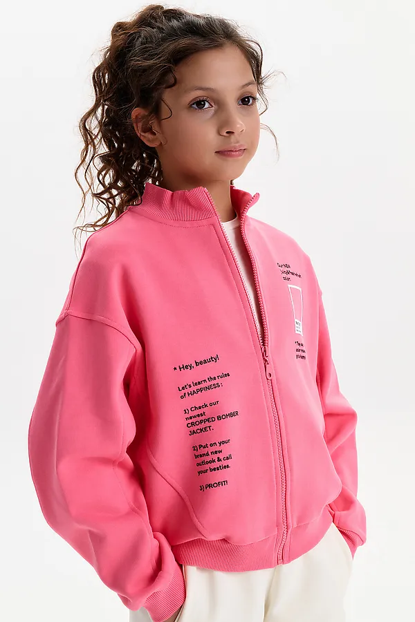 Толстовка для девочек PELICAN, розовый - фото 2