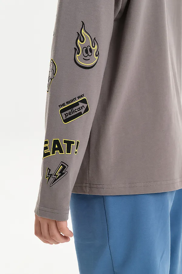 Джемпер для мальчиков PELICAN, серый - фото 2