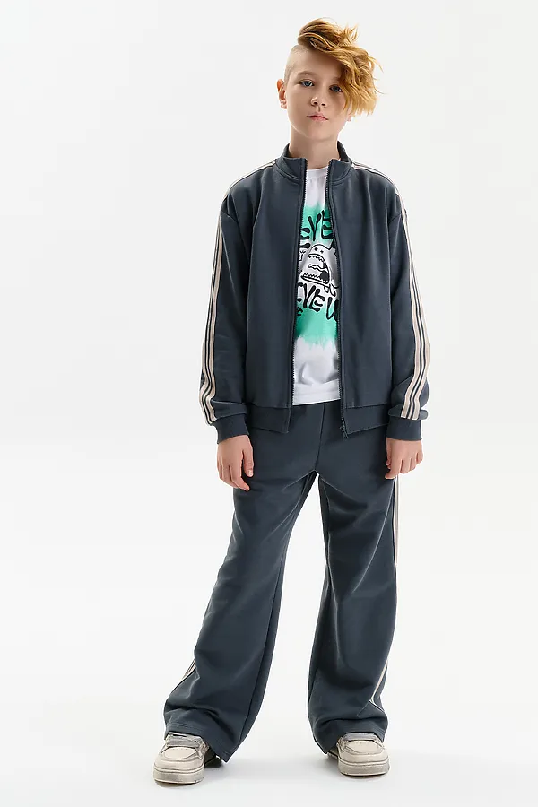 Толстовка для мальчиков PELICAN, серый - фото 2