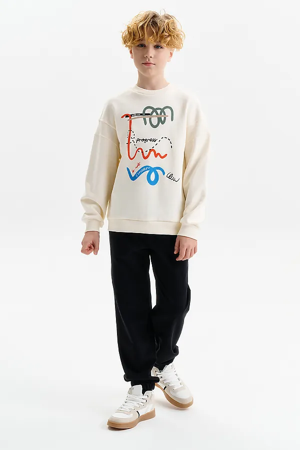 Толстовка для мальчиков PELICAN, молочный - фото 2