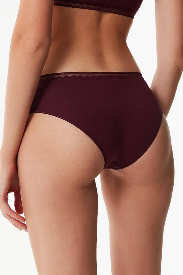 CONTE CLASSIC BASIC LHP 1433 Трусы женские (в коробке) CONTE ELEGANT, бордовый - фото 2