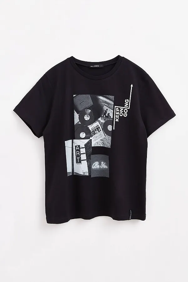 CONTE LD 1662 Футболка из хлопка «Keep on» CONTE ELEGANT, черный - фото 2