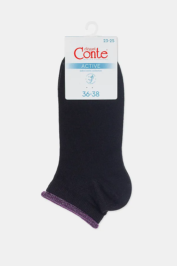 CONTE ACTIVE Носки женские CONTE ELEGANT, черно-лиловый - фото 2