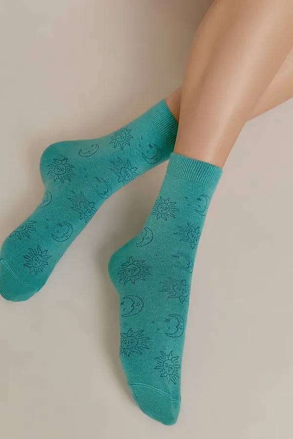 CONTE CLASSIC Носки женские хлопковые CONTE ELEGANT, бирюзовый - фото 2