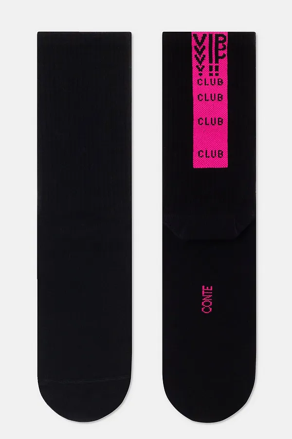 CONTE ACTIVE Носки женские (удлиненные) CONTE ELEGANT, черно-розовый - фото 2