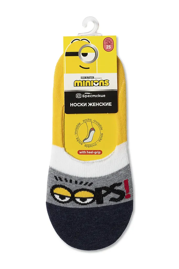 Брестские Active 1324 (Подследники С Антискользящим Покрытием На Пятке, Minions) Носки женские БРЕСТСКИЕ, ярко-желтый - фото 2