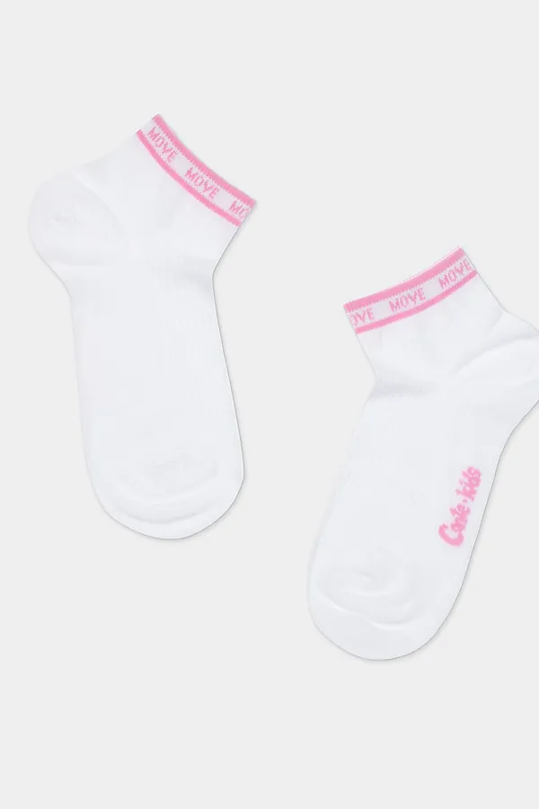 Conte-kids ACTIVE (короткие) Носки детские CONTE KIDS, бело-розовый - фото 2
