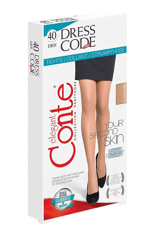 CONTE DRESS CODE 40 Колготки женские с эффектом «второй кожи» CONTE ELEGANT, бежевый - фото 2