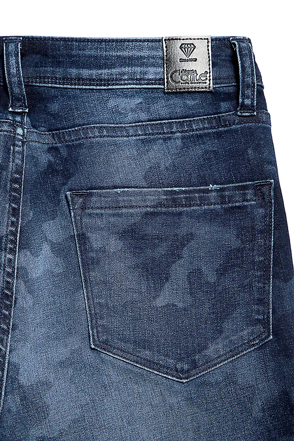 Eco-friendly джинсы с принтом "камуфляж" CONTE ELEGANT, темно-синий - фото 2